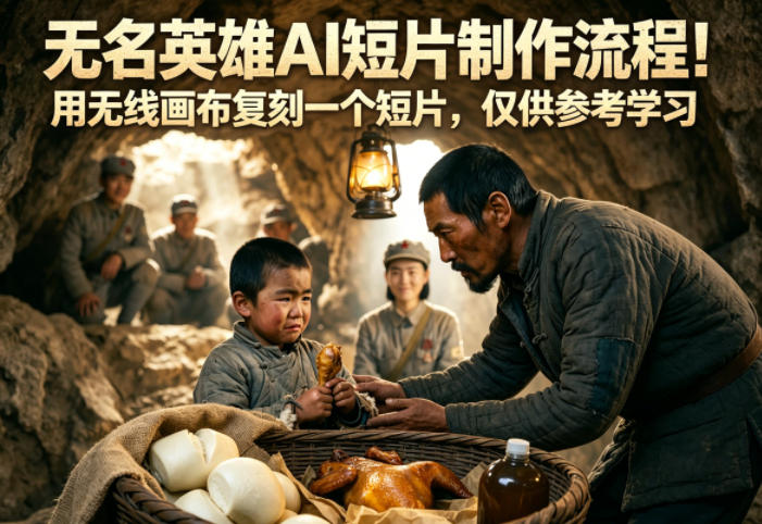 无名英雄AI短片制作流程！用无线画布复刻一个短片，仅供参考学习-武汉市比答网络科技有限公司